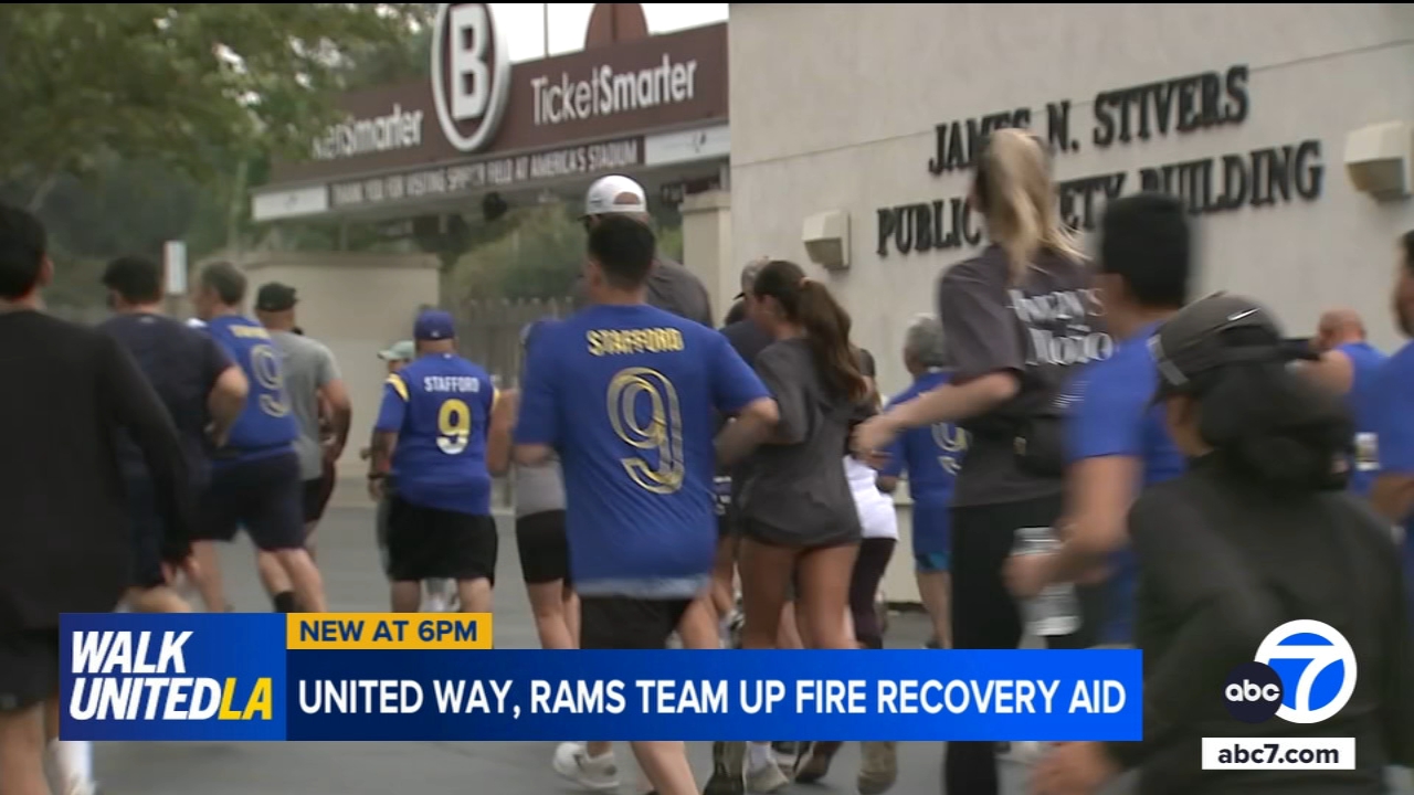 The LA Rams hosts WalkUnitedLA at the Rose Bowl Stadium