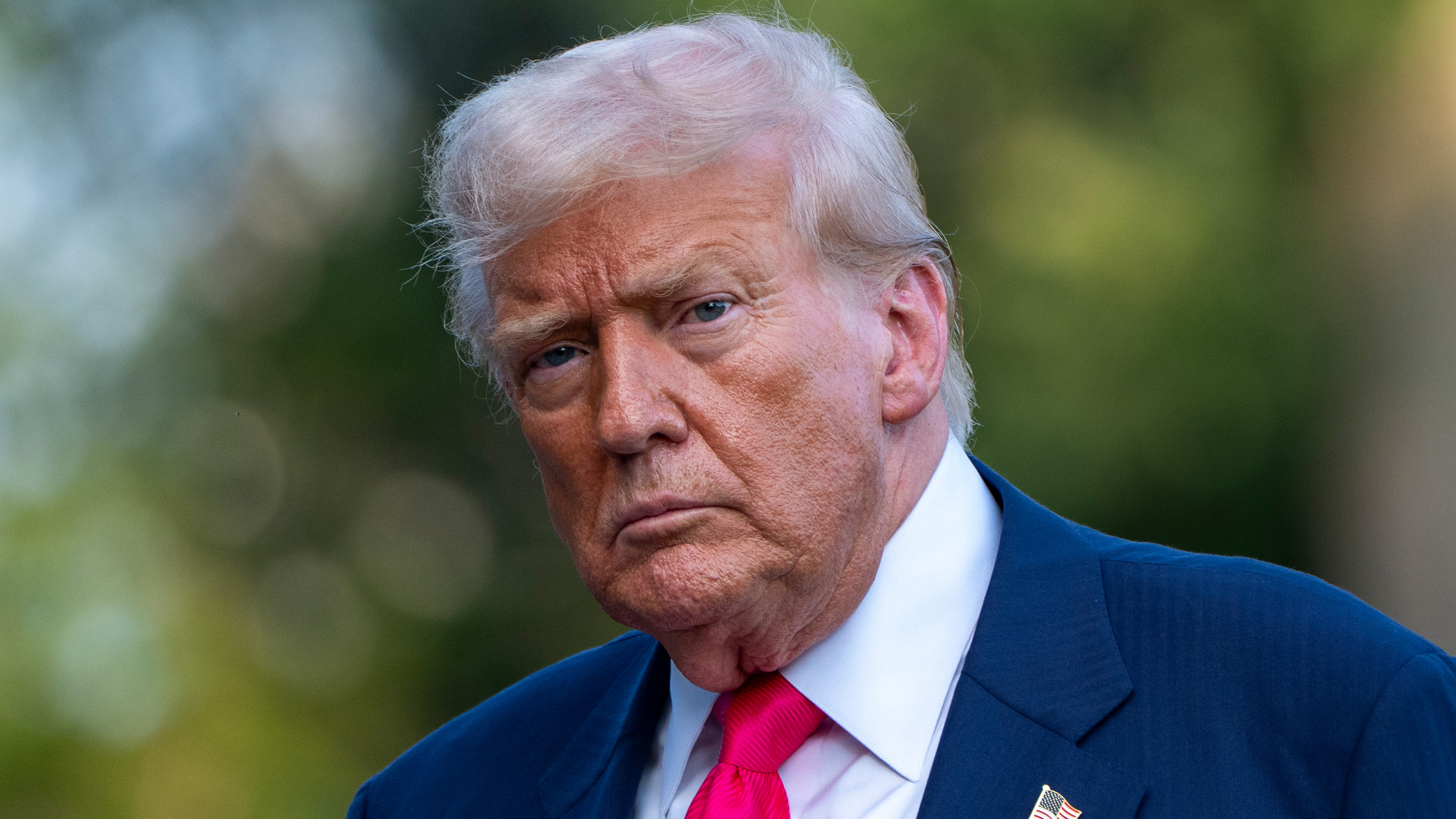 File - President Donald Trump is walking from Marin or one after his arrival in the south in the white grass, on Tuesday, July 15, 2025, in Washington.