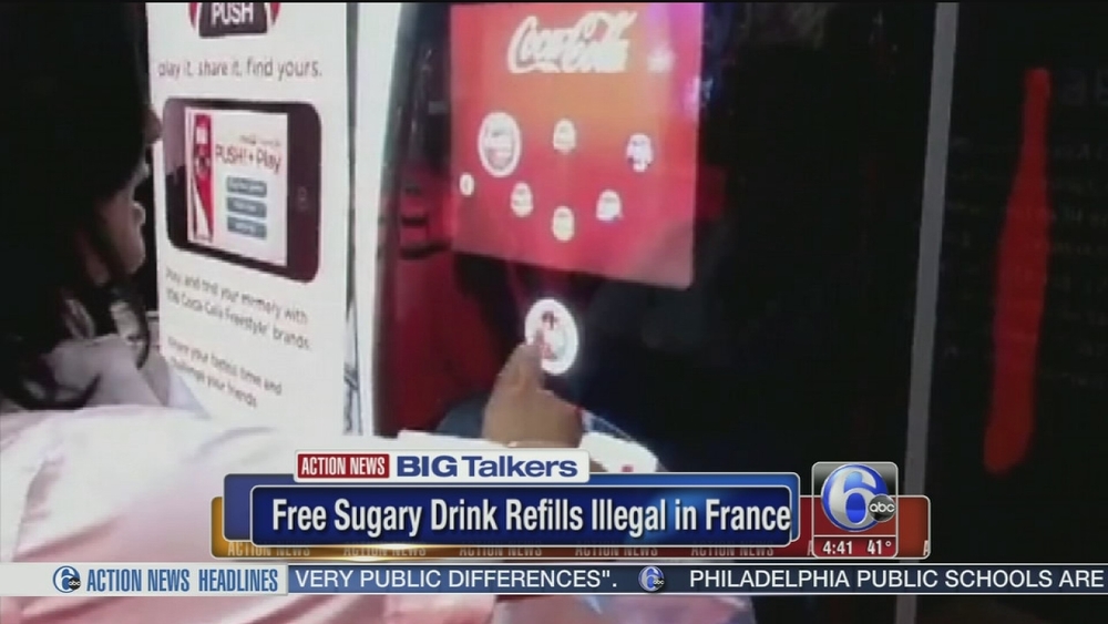 Free refills from soda fountains no longer on tap in France