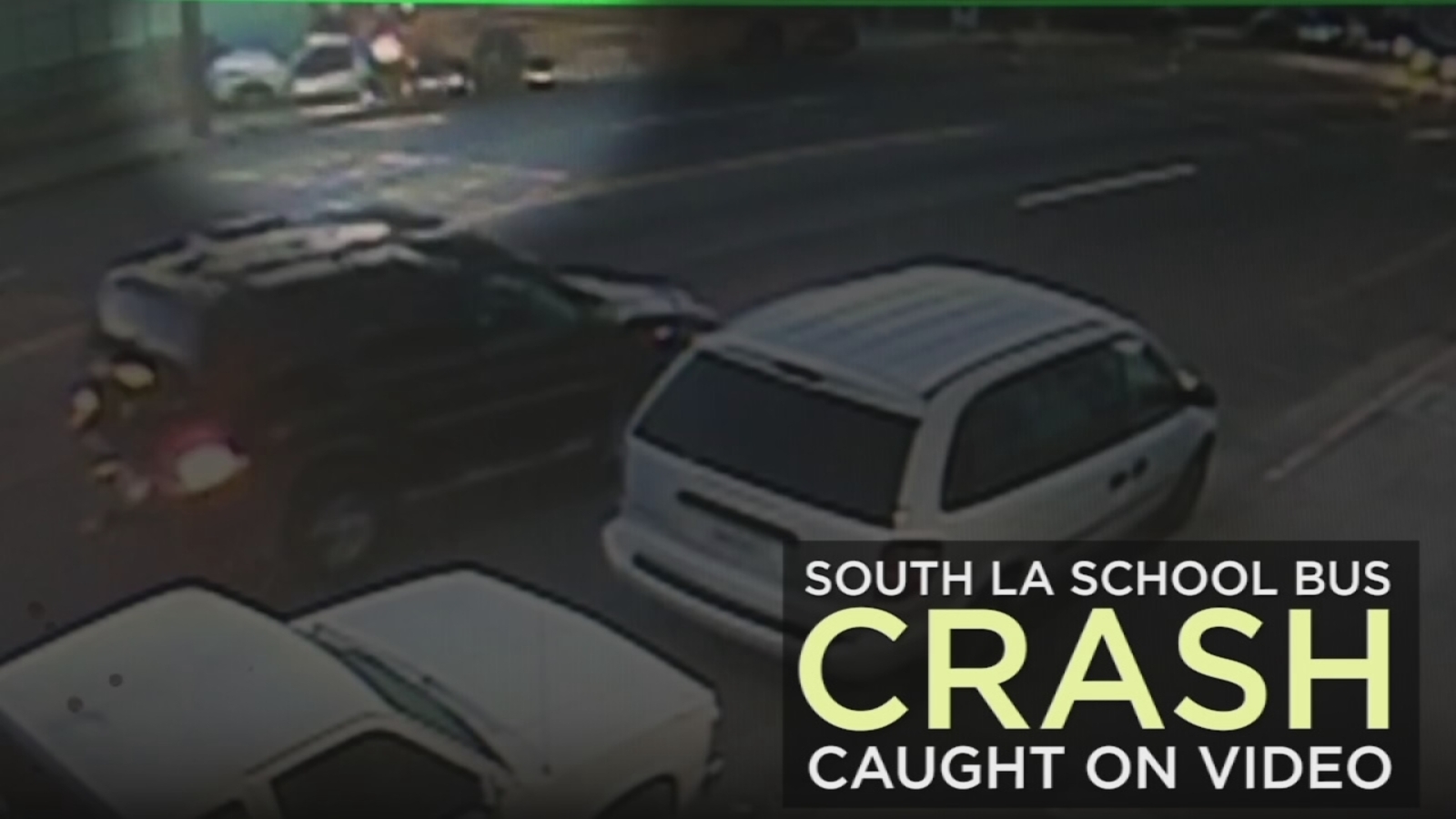 Violent crash involving school bus caught on camera ABC7 Los Angeles