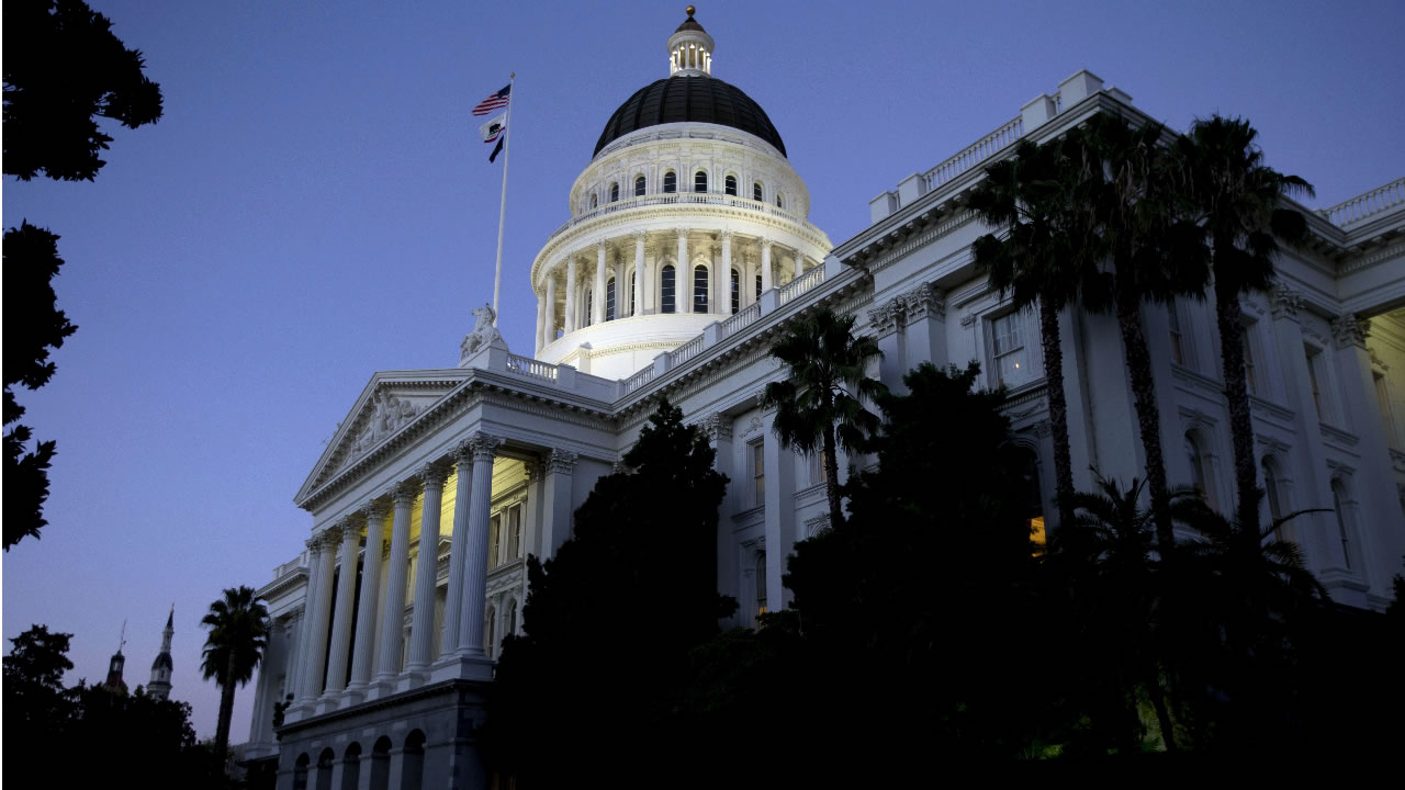 The dome of the state Capitol glows in the early evening Wednesday, Aug. 31, 2016, in Sacramento, Calif. (AP Photo/Rich Pedroncelli)