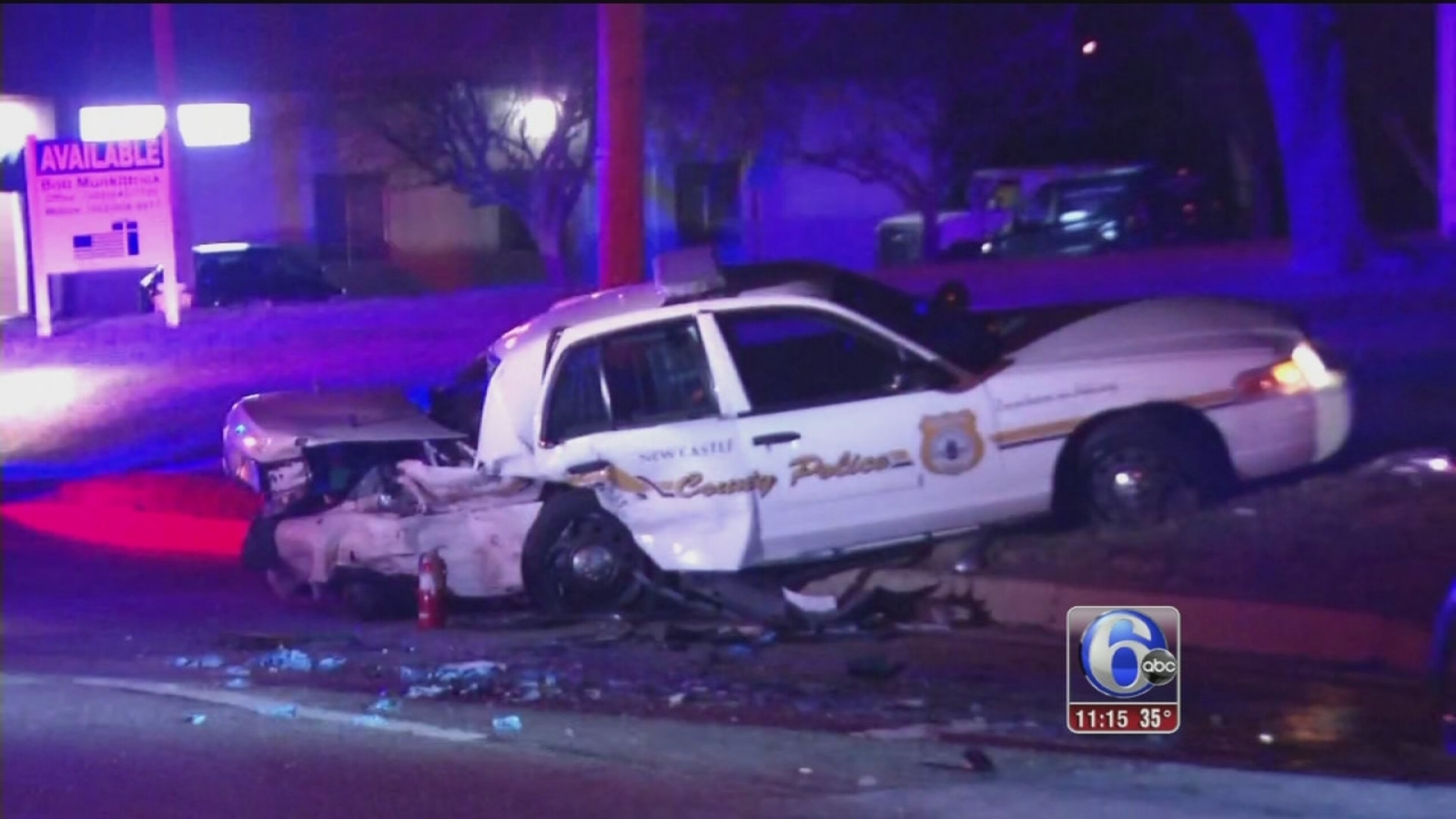 New Castle County police officer, civilian injured in collision - 6abc ...