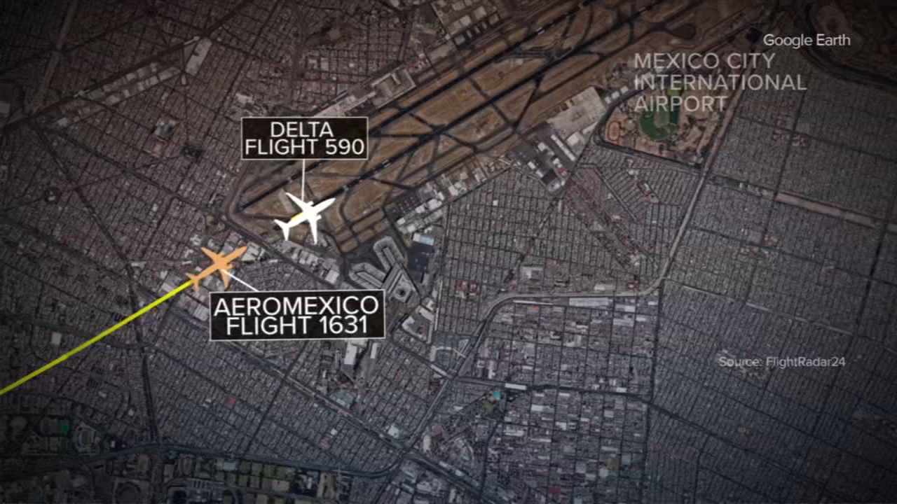 Delta and Aeromexico jets nearly collide at Mexico City airport