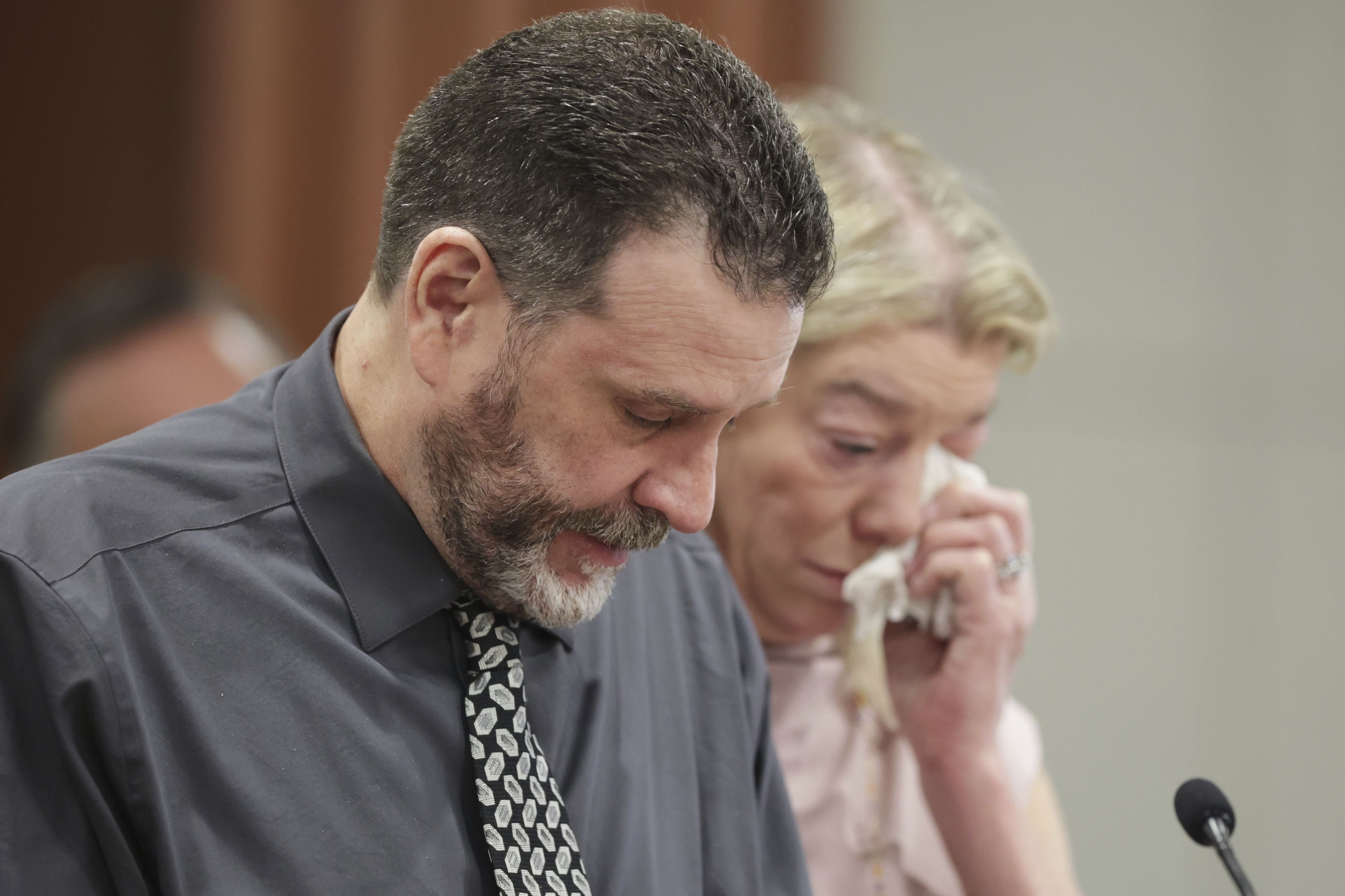 Scott Laramie, stepfather of victim Madison Morgan, speaks at the sentencing hearing of Bryan Kohberger at the Ada County Courthouse, Wednesday, July 23, 2025, in Boise, Idaho.