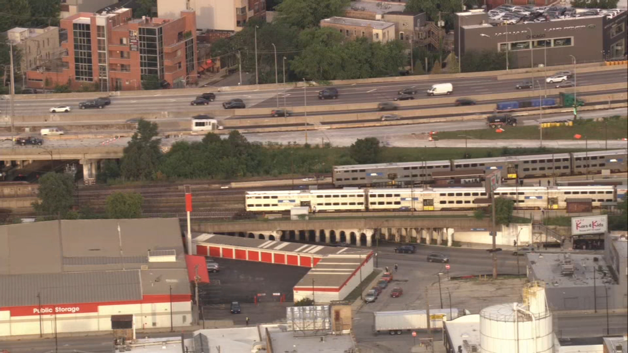 Metra UP-NW service disrupted after vehicle hits bridge