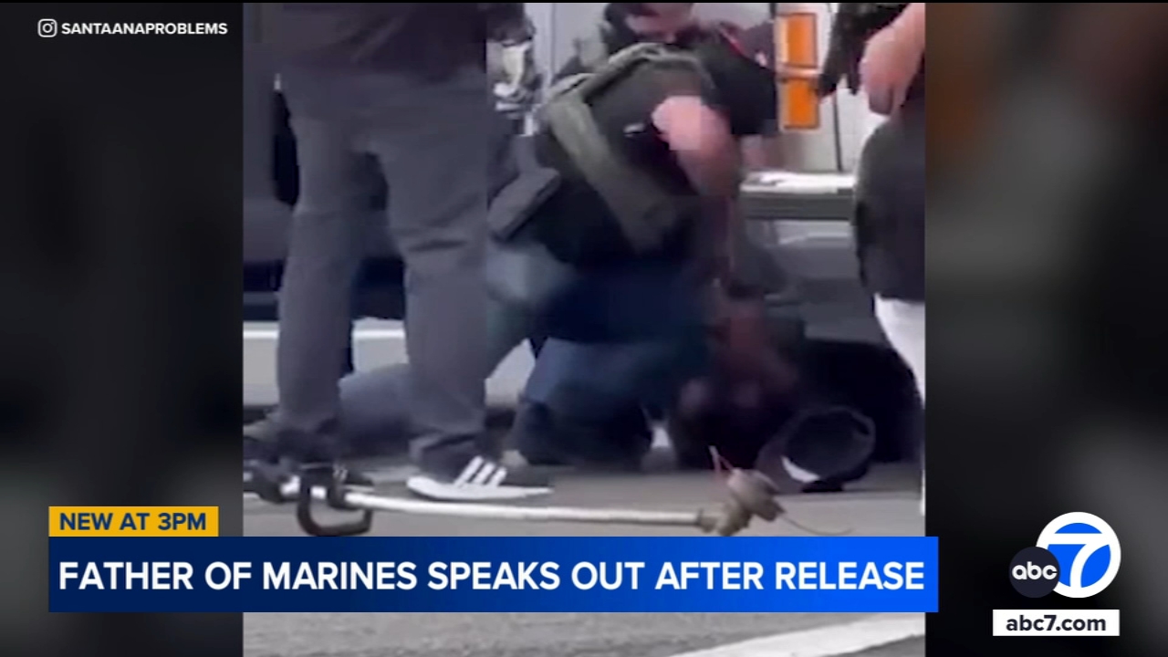Father of Marines detained by federal agents speaks out after release