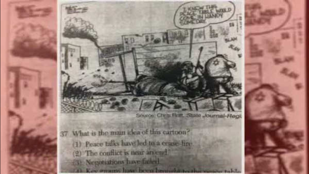 Test question that included political cartoon causes controversy