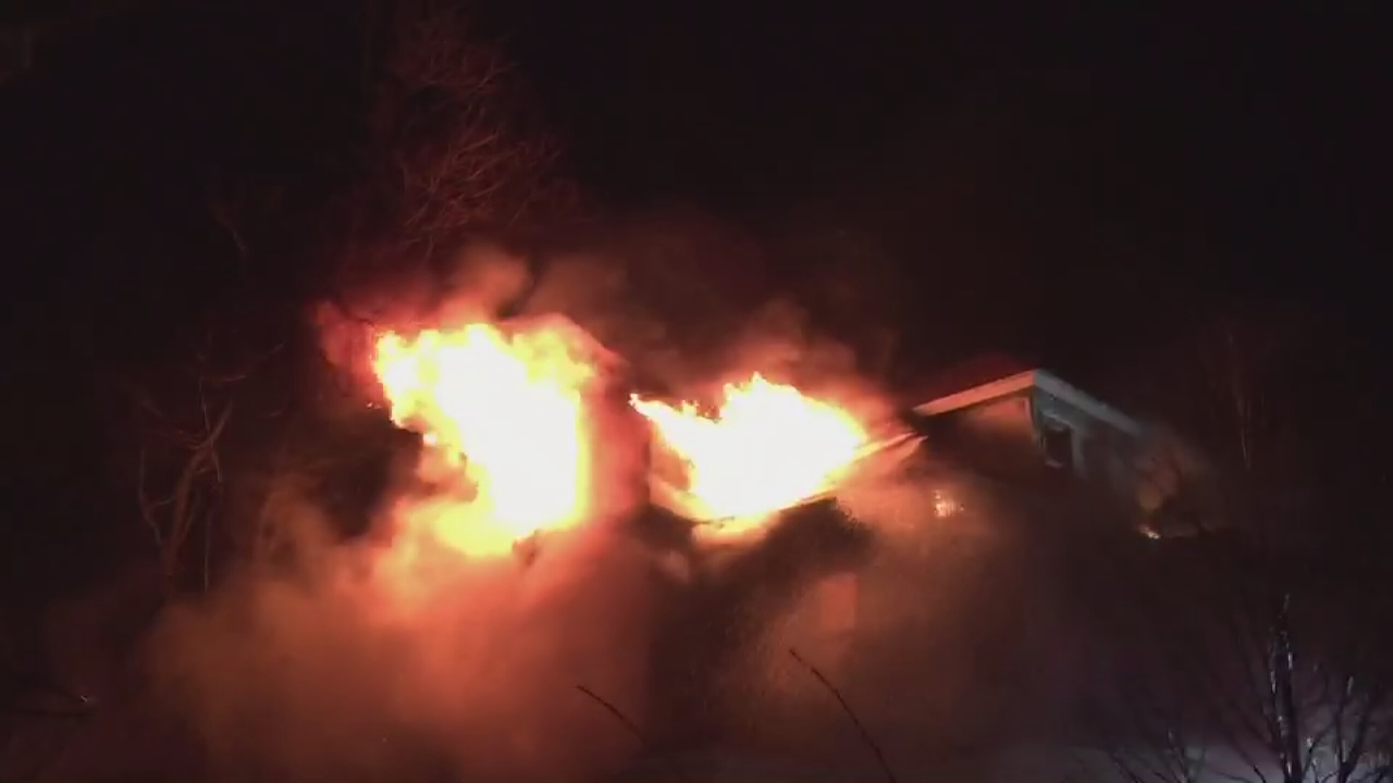 Flames shoot from windows of home in New Rochelle