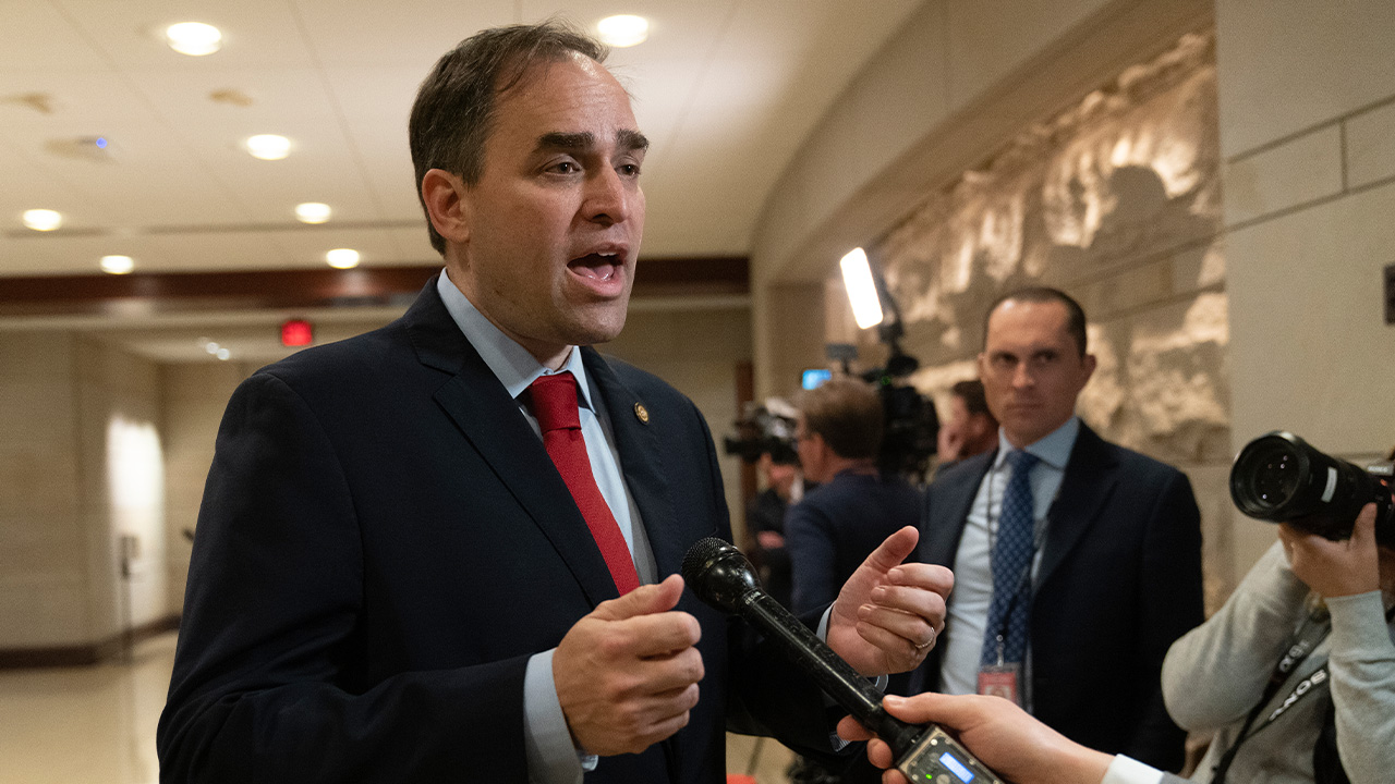 Rep. Wiley Nickel, D-N.C., speaks to reporters on Capitol Hill in Washington, Nov. 14, 2022.