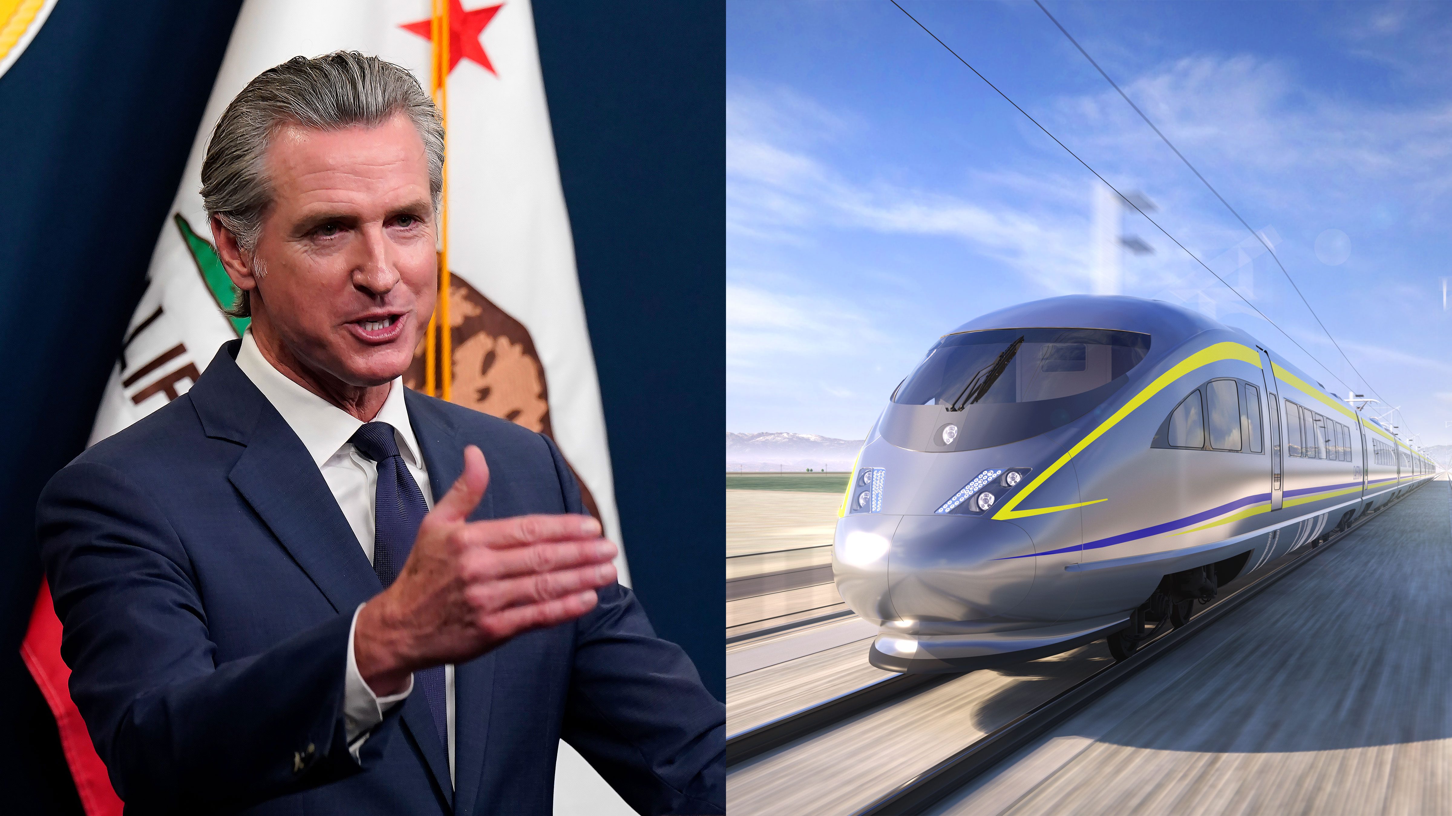 California Gov. Gavin Newsom signs bill requiring funding plan for state's  high-speed rail project - ABC30 Fresno