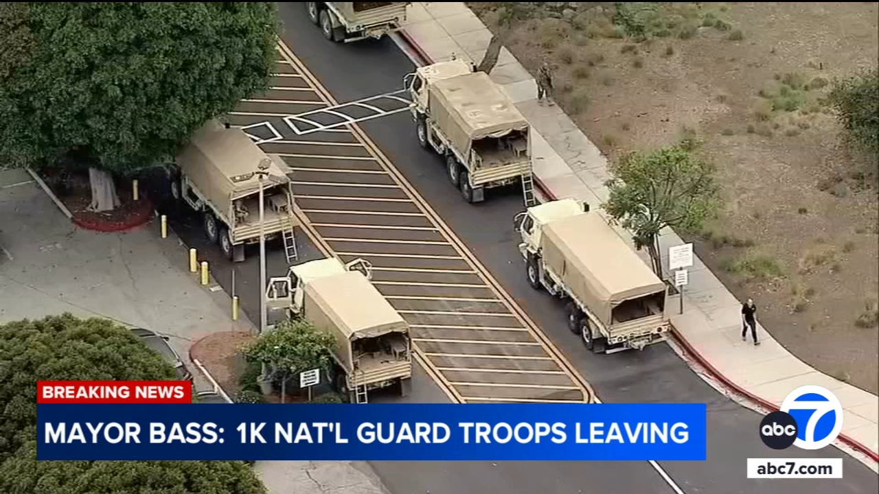 Another 1,000 National Guard troops leaving LA, Mayor Bass says
