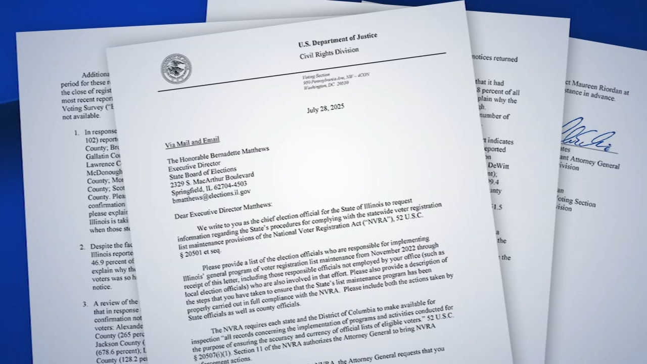 Trump administration requests voter data from Illinois elections board