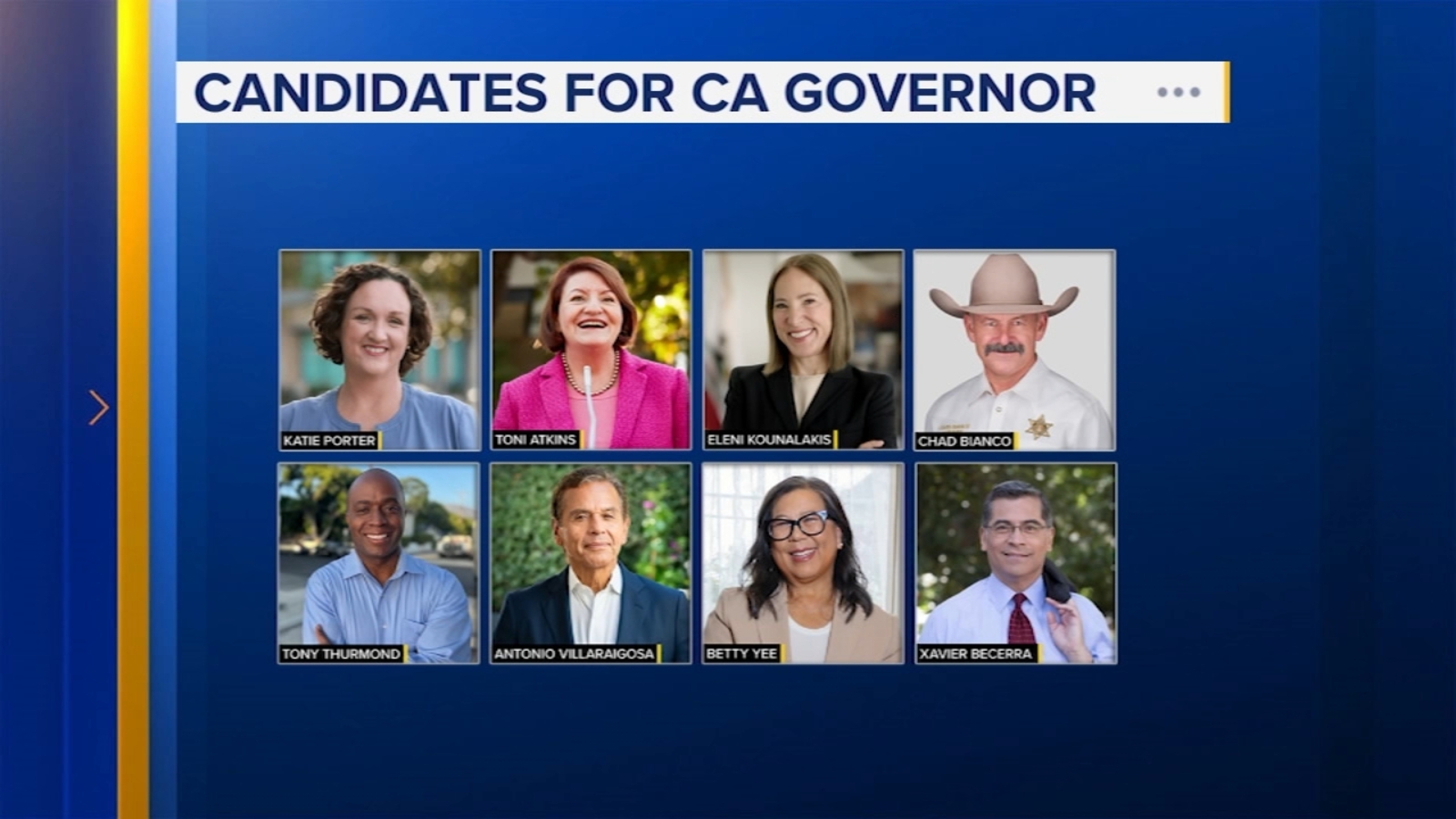 Who's the frontrunner in CA governor's race now that Harris is out? Here's a look at the field