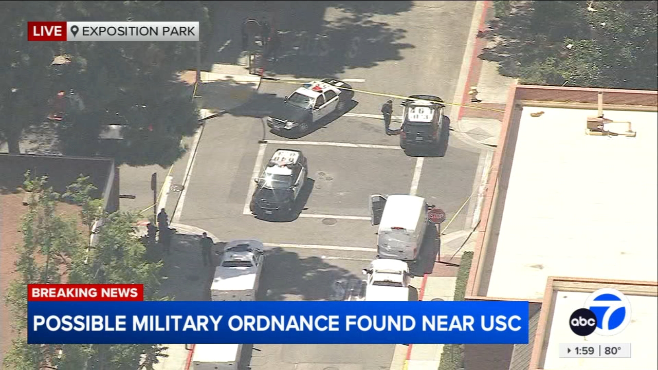 Bomb squad discovers possible military ordnance in Exposition Park