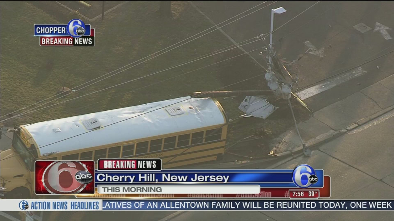 School bus crashes in Cherry Hill, NJ