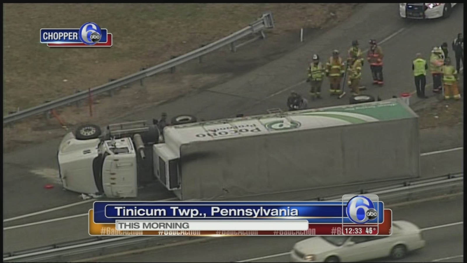 I-95 ramp reopens in Delaware County after tractor trailer overturns ...