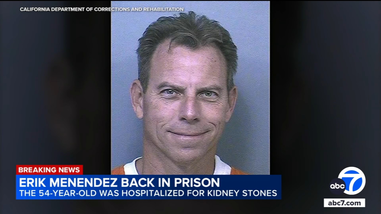 Erik Menendez back in prison after hospitalized with kidney stones