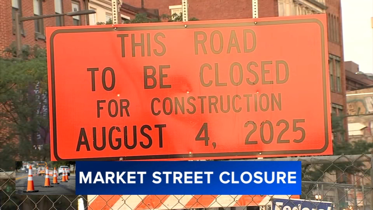 Construction closes part of Market Street for months in Philadelphia's Old City