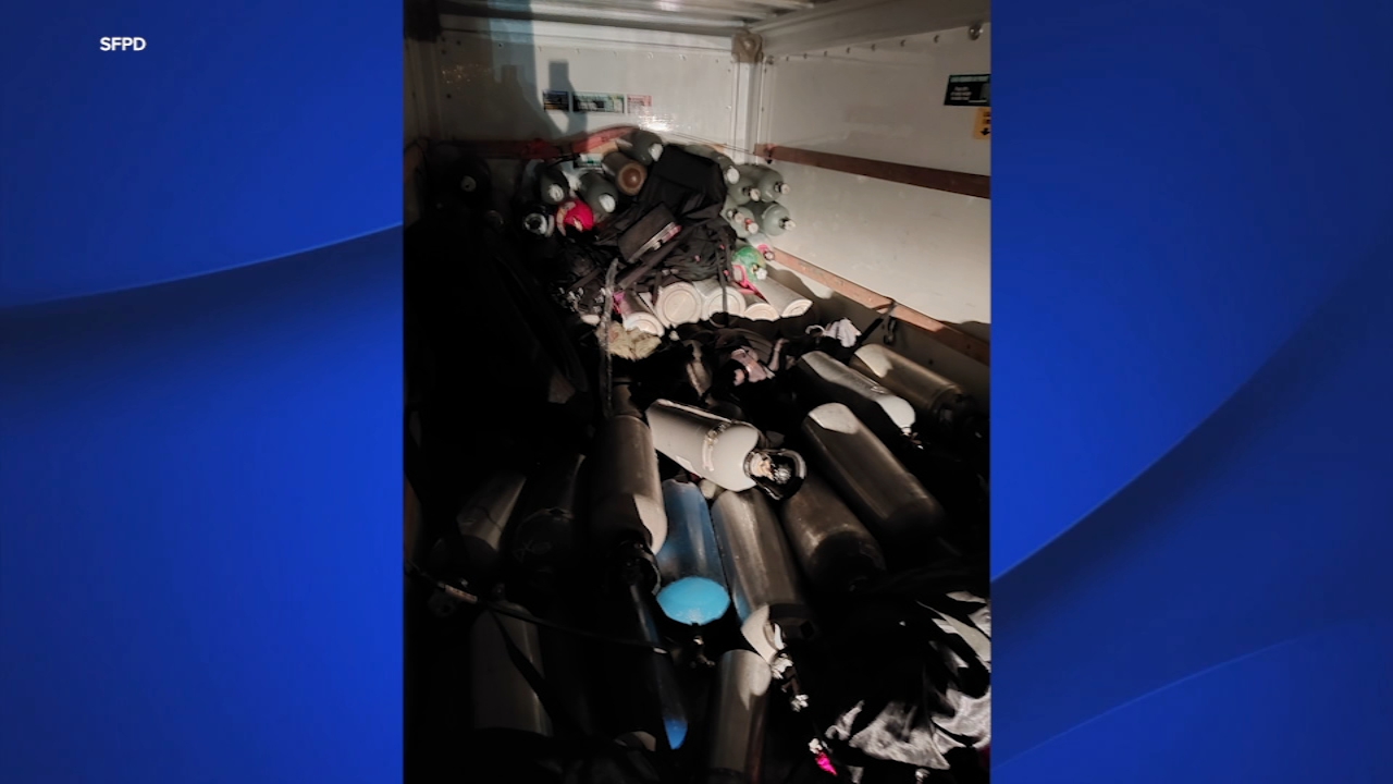 SFPD arrests man with trailer full of suspected nitrous oxide tanks