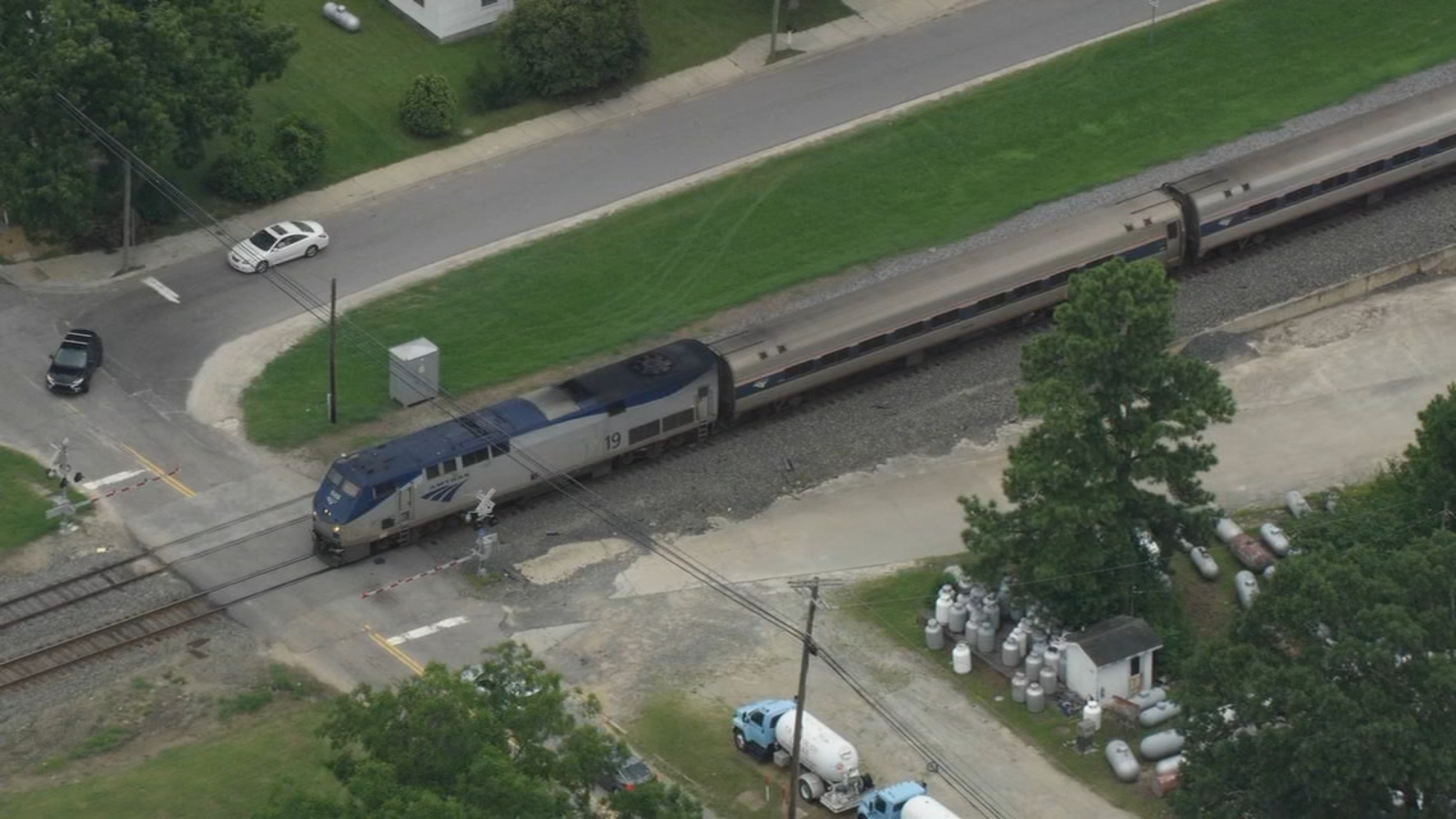 Person killed in collision with Amtrak train in downtown Clayton