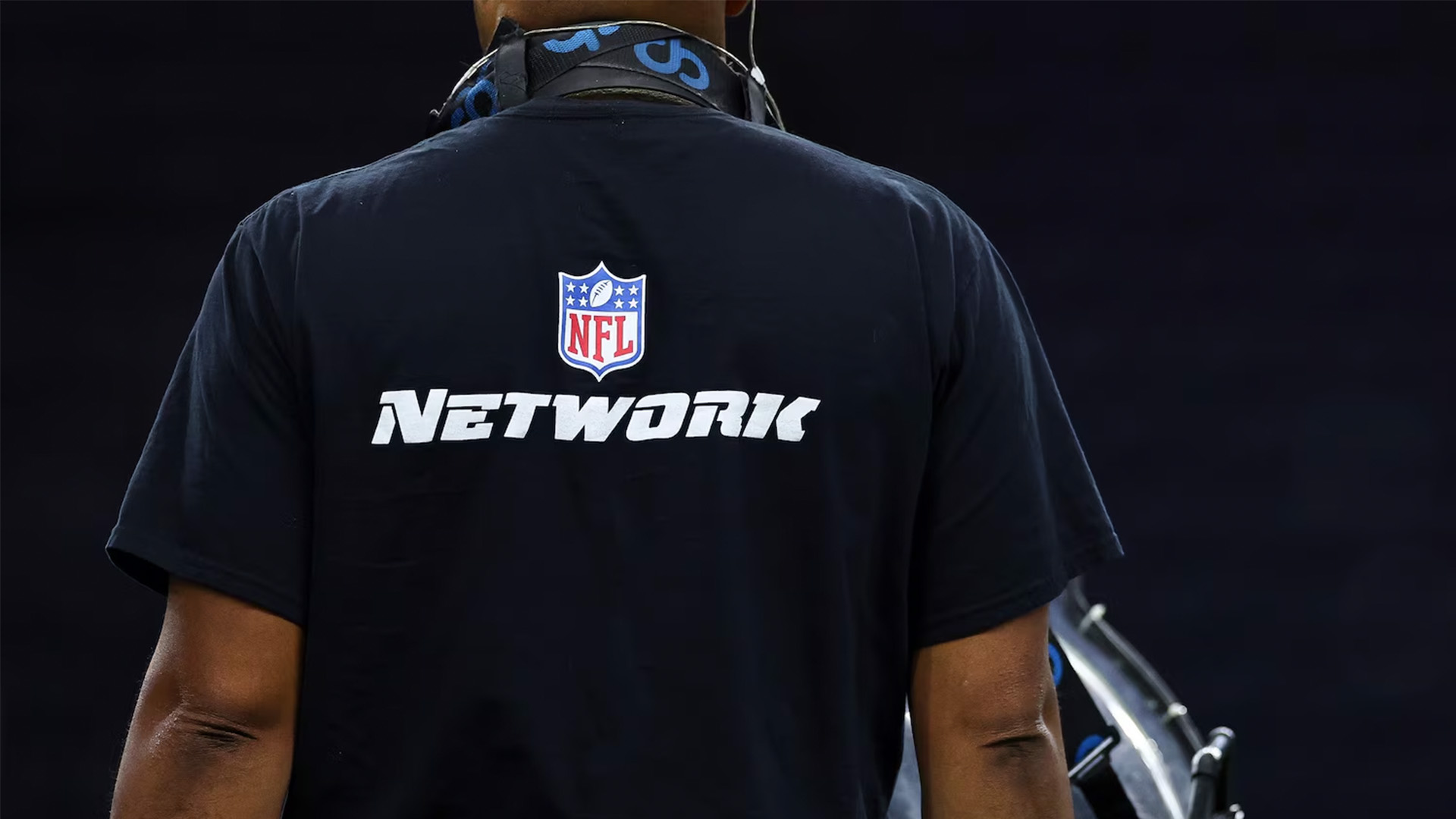 A detail of the NFL Network logo on a shirt during the Big 12 NFL Pro Day at Ford Center at The Star on March 19, 2025 in Frisco, Texas. 