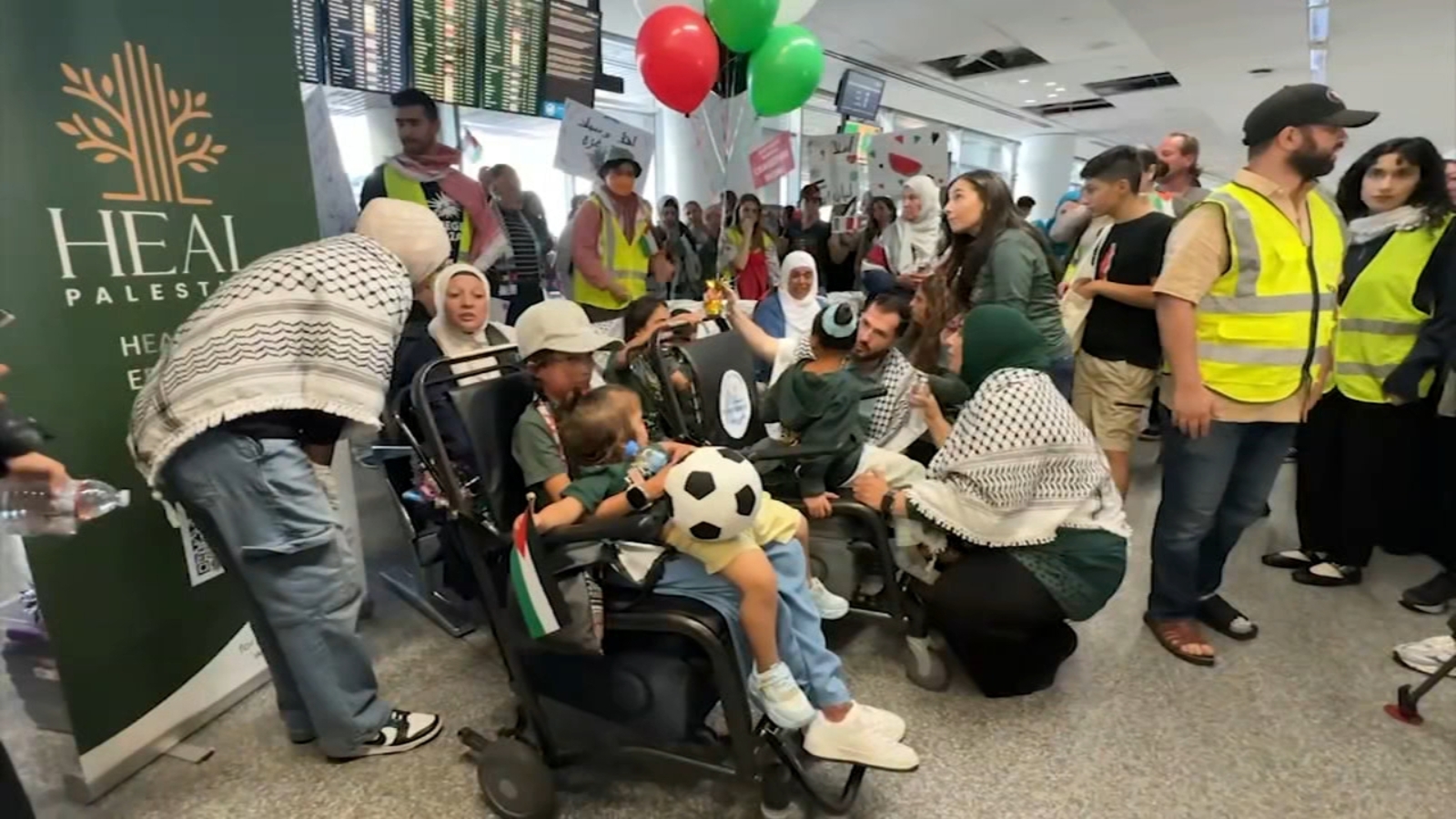Several injured children from Gaza arrive at San Francisco International Airport for medical treatment at Bay Area hospitals Several injured children from Gaza arrive at San Francisco International Airport for medical treatment at Bay Area hospitals