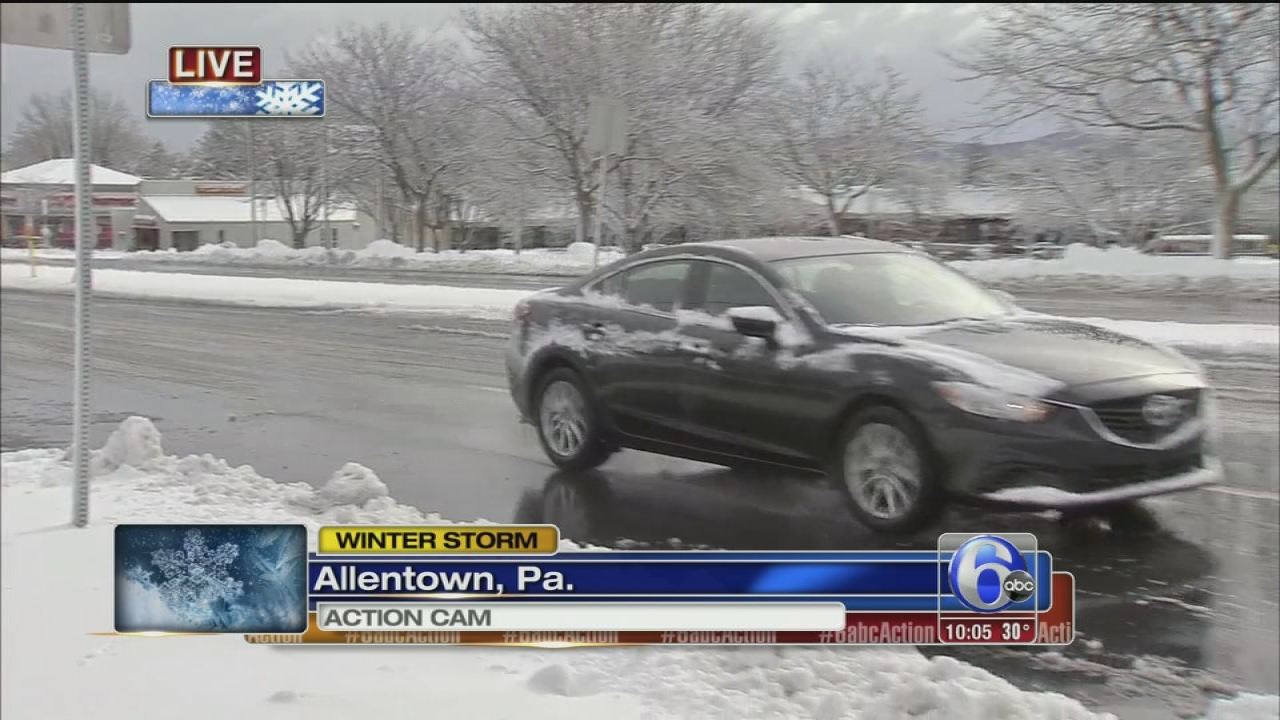 VIDEO: 6 inches of snow falls in Allentown