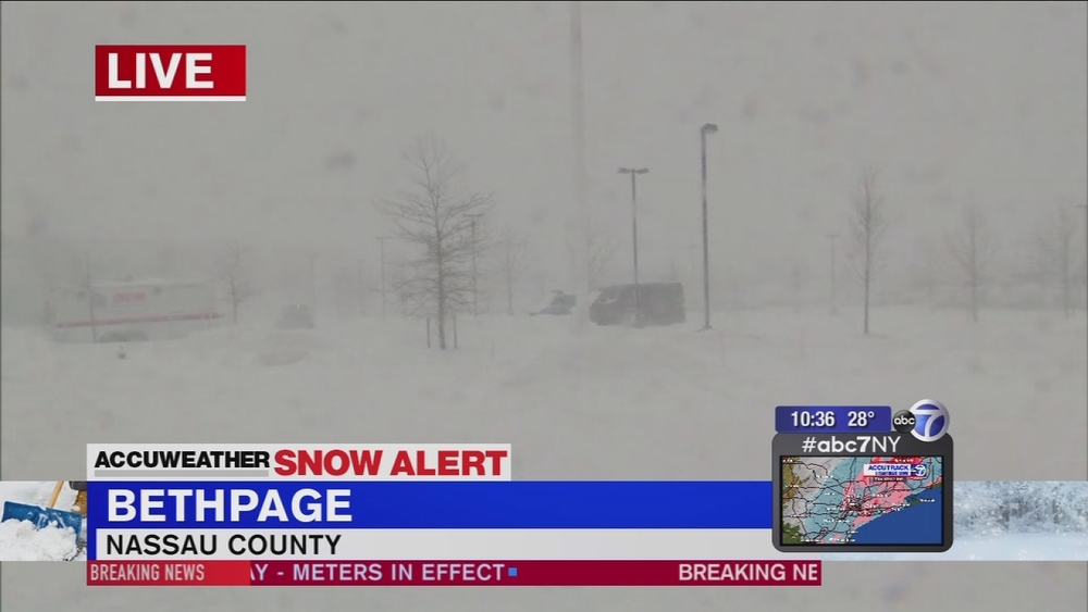 VIDEO: Live snowstorm coverage from Nassau County