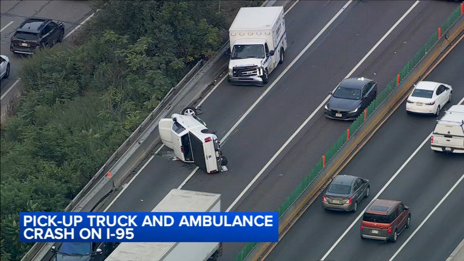 Ambulance, truck involved in crash on I-95 NB, between Old Bridge ...