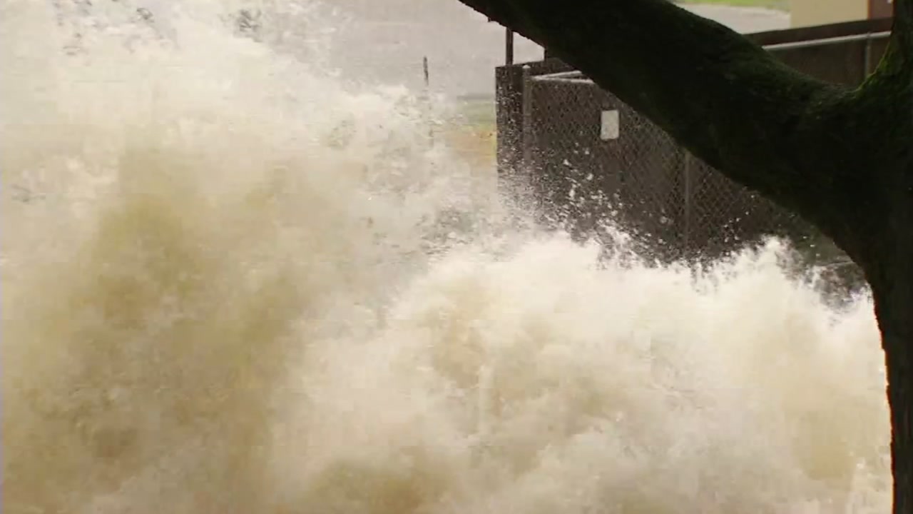 Anderson Reservoir overflows with water following storm