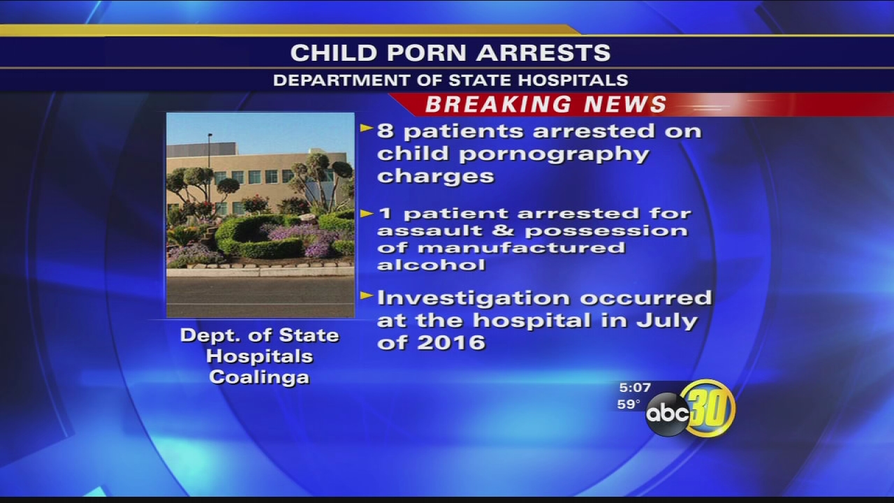 8 Coalinga State Hospital patients arrested for child pornography possession