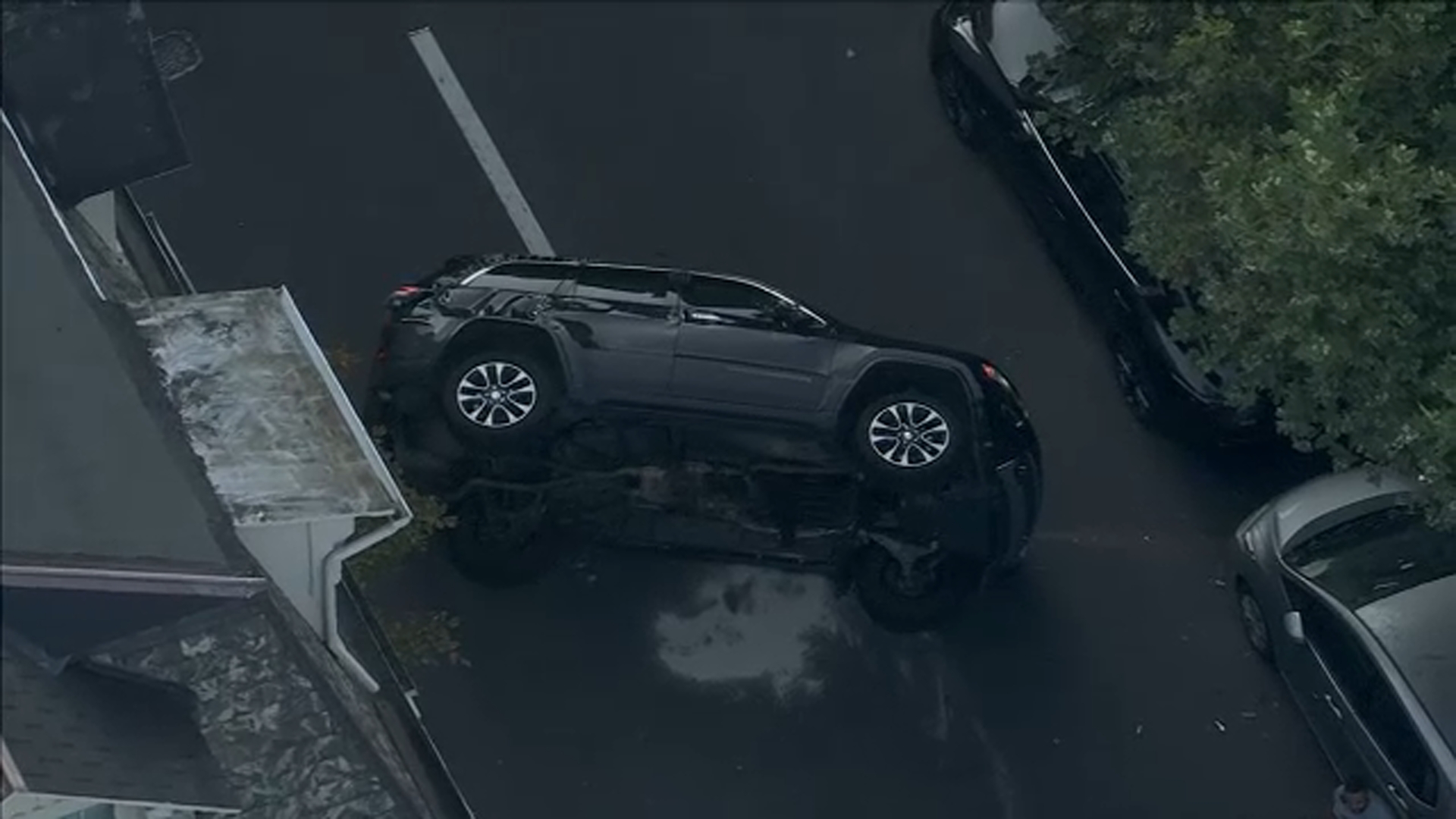 A driver was injured after a crash in Philadelphia's Center City Monday morning.
