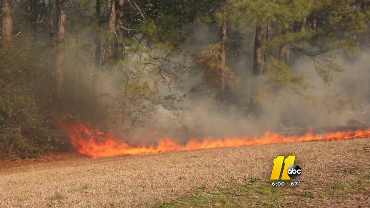Brush fire shuts down Fayetteville road