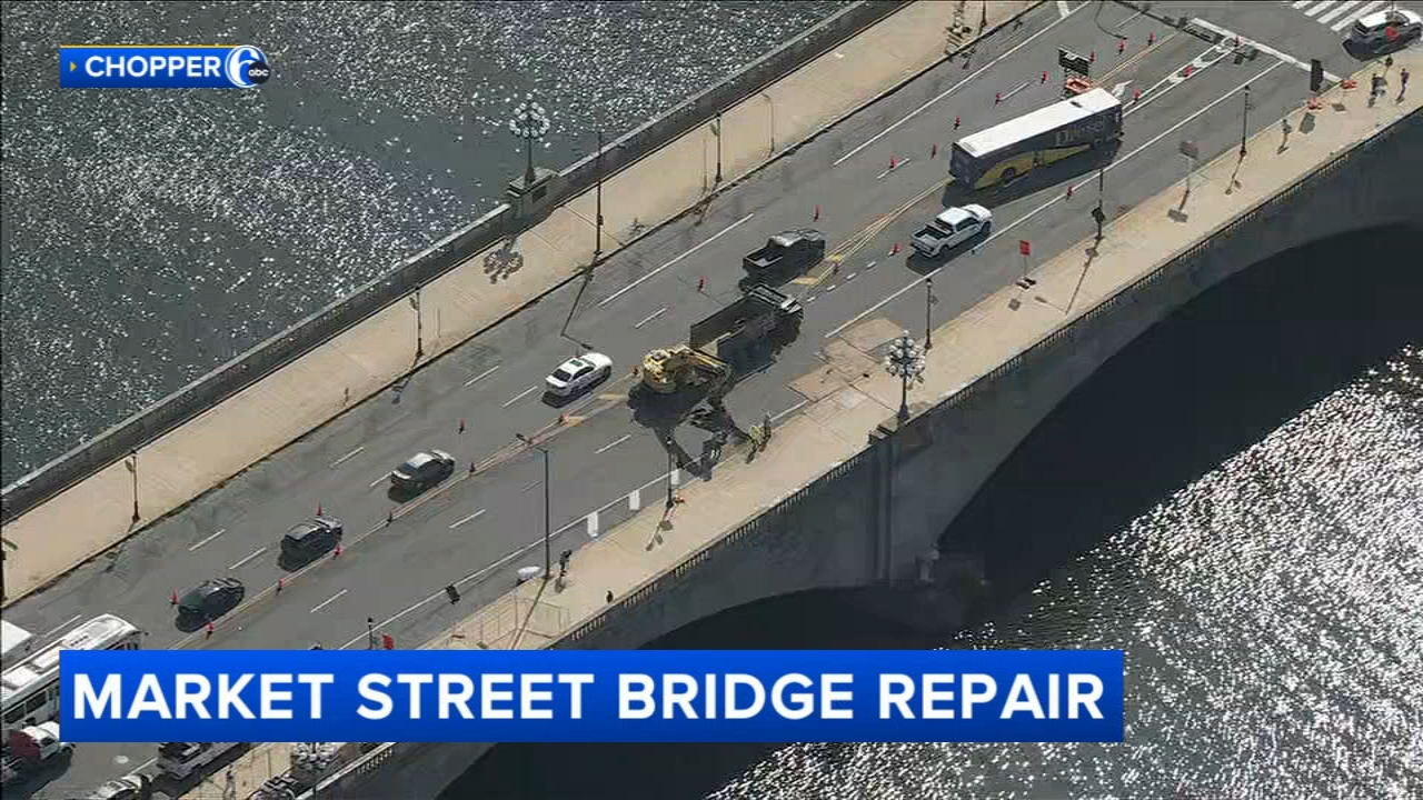 Emergency repairs underway on Market Street Bridge in Philadelphia