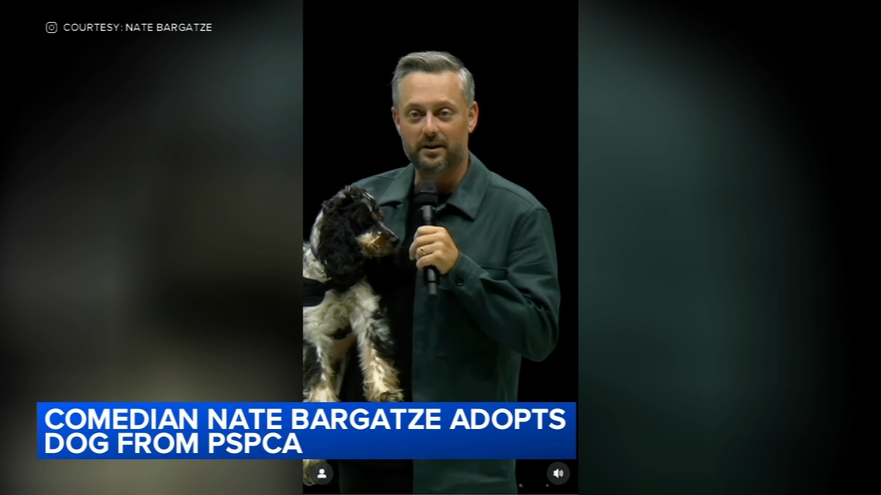 The comedian ended up adopting a dog from the PSPCA during a stop on his world tour last week.