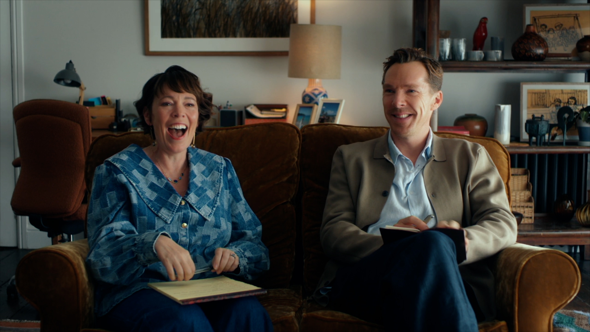 Benedict Cumberbatch, Olivia Colman laugh through 'The Roses' scenes