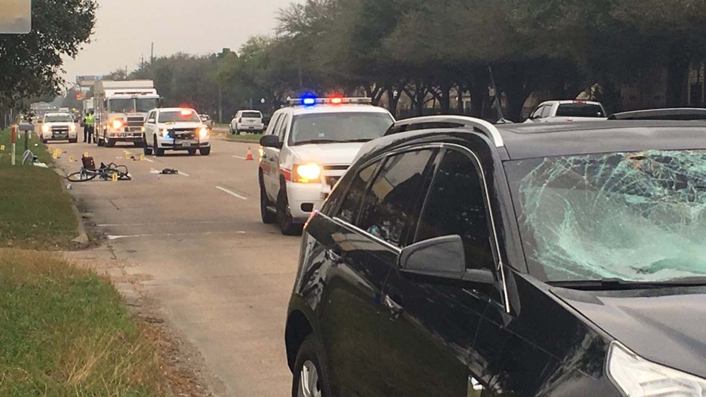 Bicyclist hit by a woman