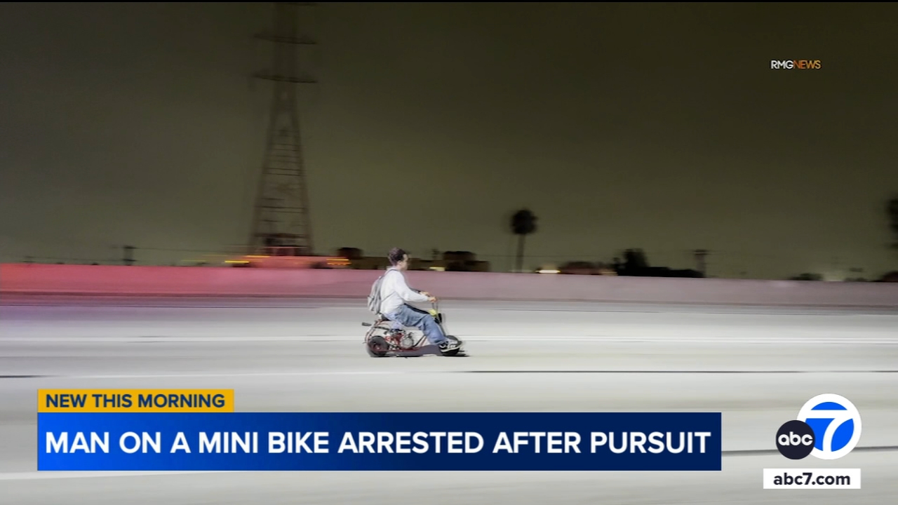 Man on mini bike arrested after SoCal chase