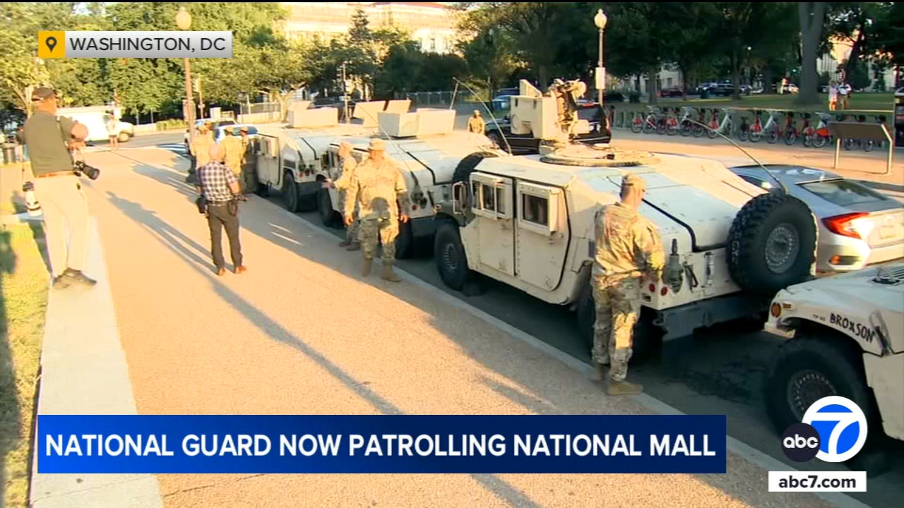 National Guard members now patrolling streets of Washington, D.C.