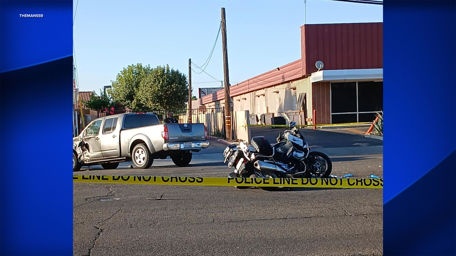 On-duty Hanford PD motorcycle officer airlifted to hospital following crash, police say