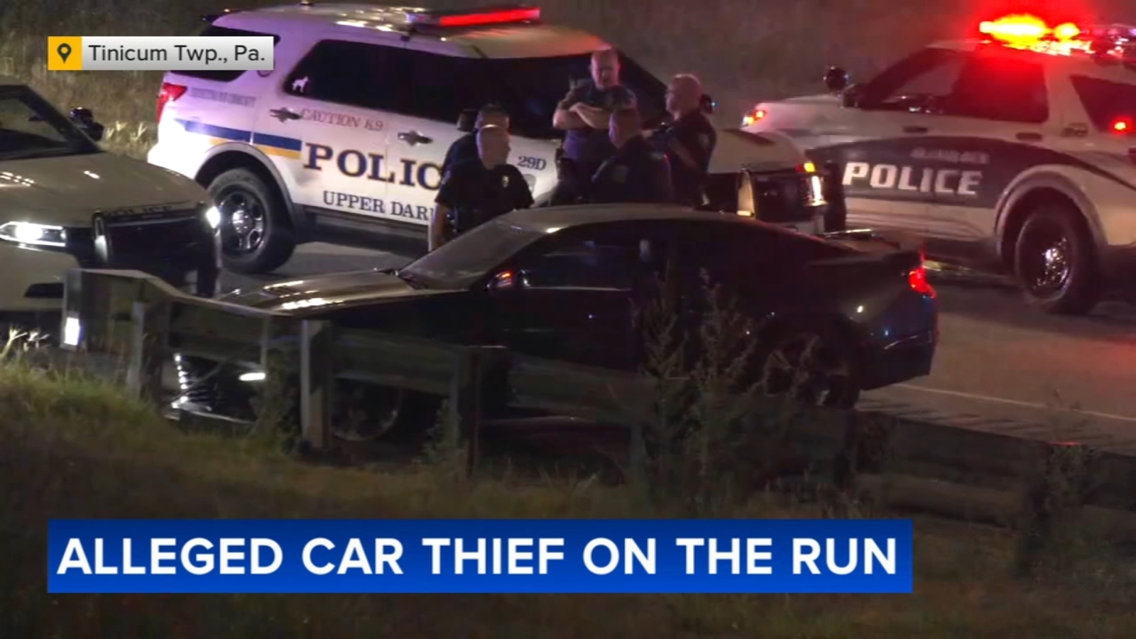 I-95 police chase ends in crash in Tinicum Township, suspect still on ...