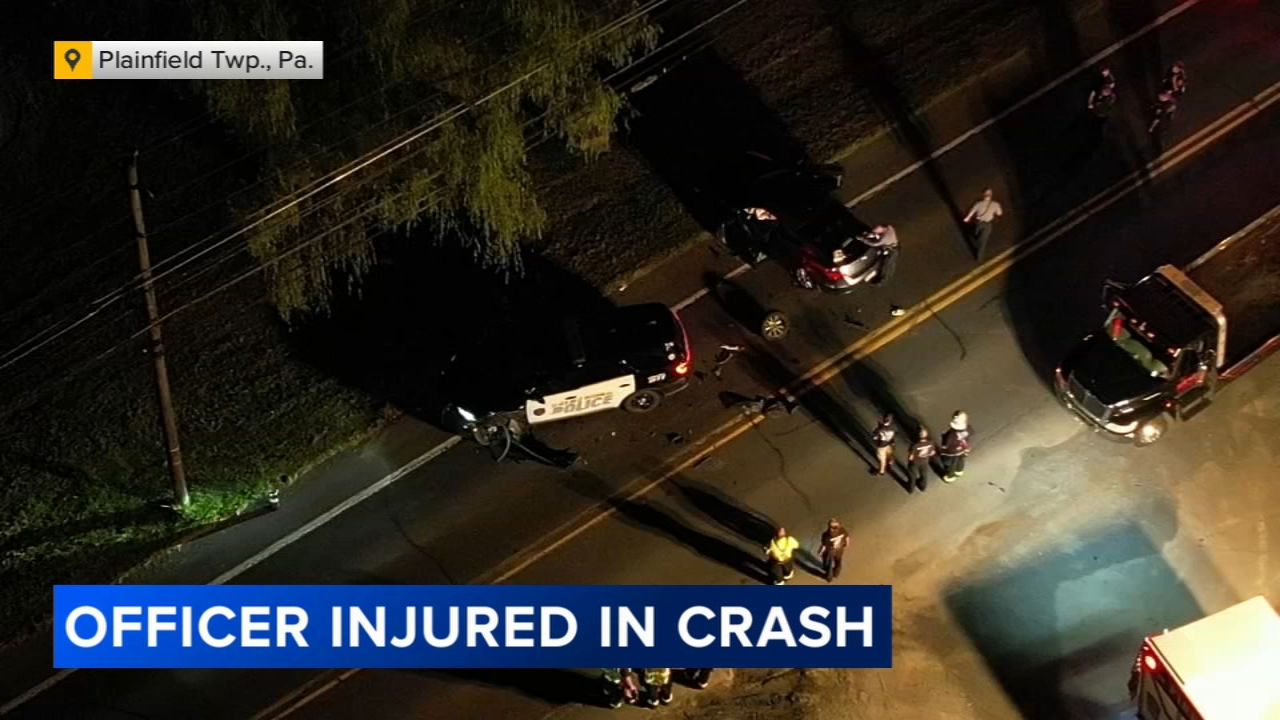 Police officer, 1 other injured in crash in Northampton County