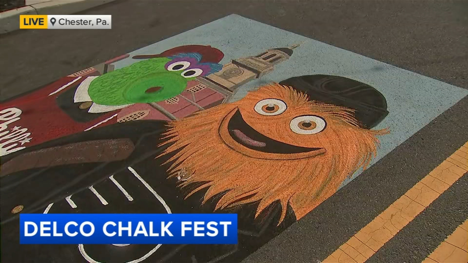 Artists transform pavement into vibrant art at first Delco Chalk Fest