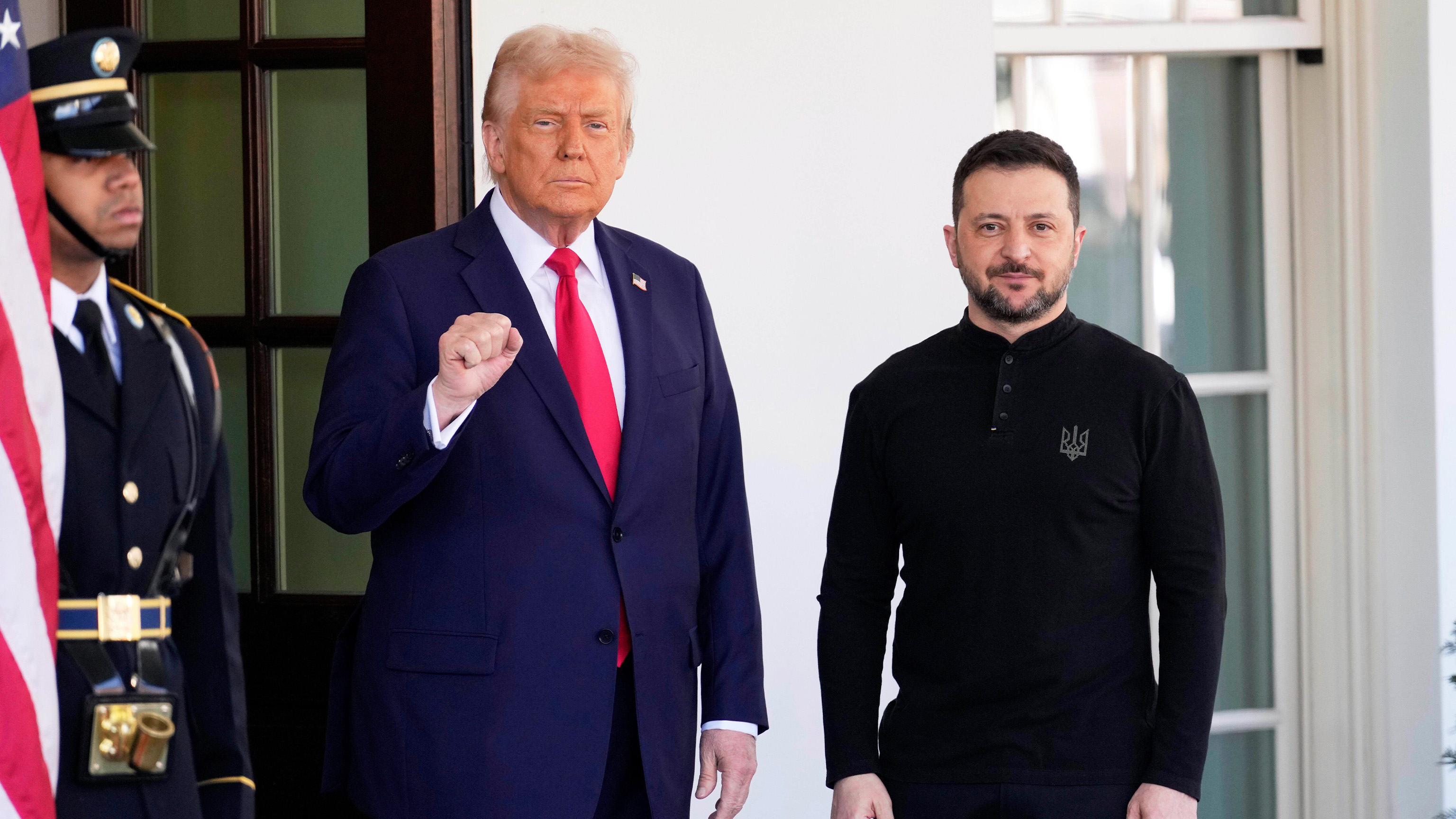 FILE - President Donald Trump welcomes Ukraine President Volodymyr Zelenskyy at the White House in Washington, Friday, Feb. 28, 2025.