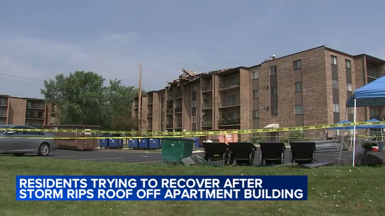 Over 200 displaced after roof blown off north suburban apartment building