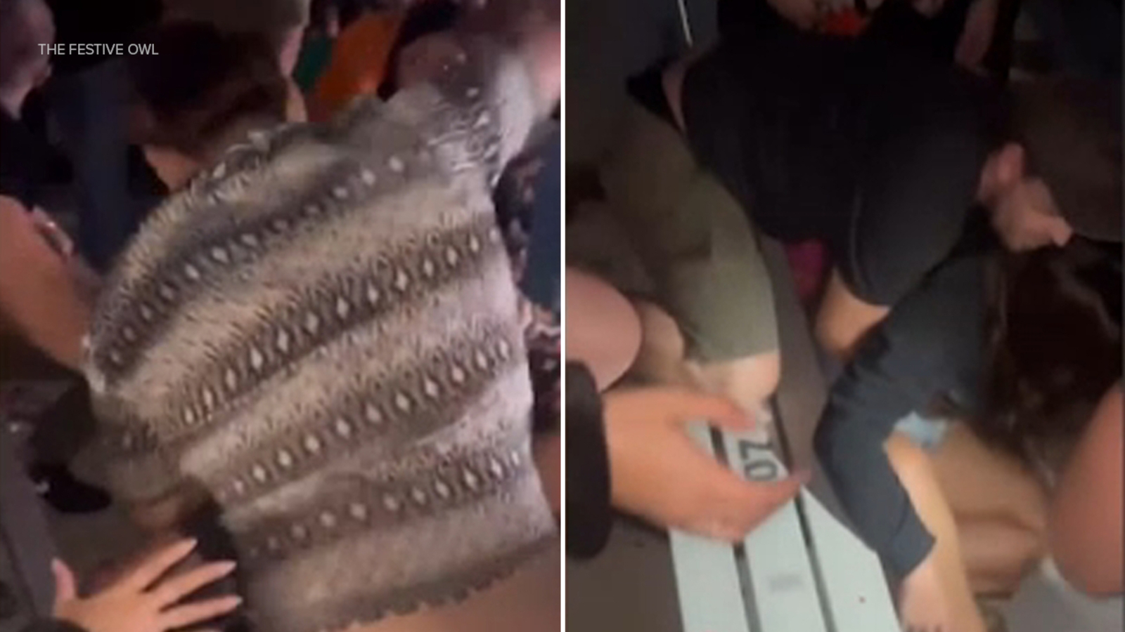 ビデオは、男が彼女と他の人がローズボウルであるRüfüsduSol Concertで彼女と他の人を暴行した後に無意識の女性を示しています