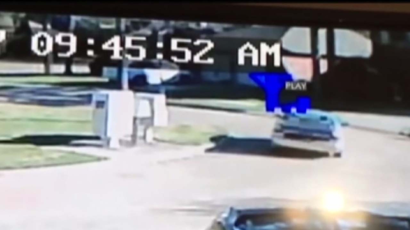 Surveillance video shows burglary which led to lockdown of schools