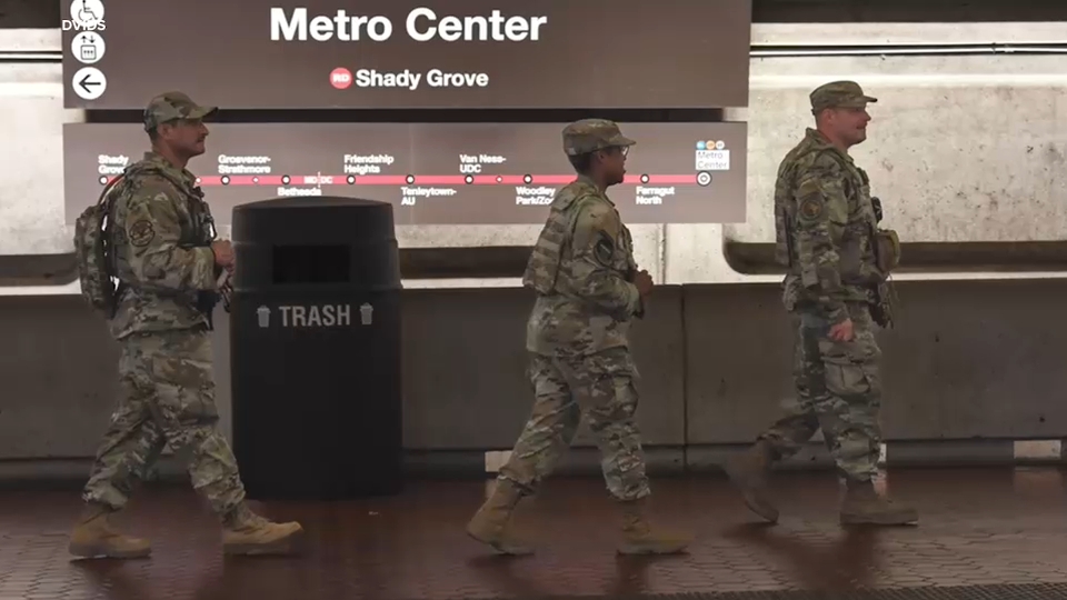 National Guard now patrolling 10 DC metro stations