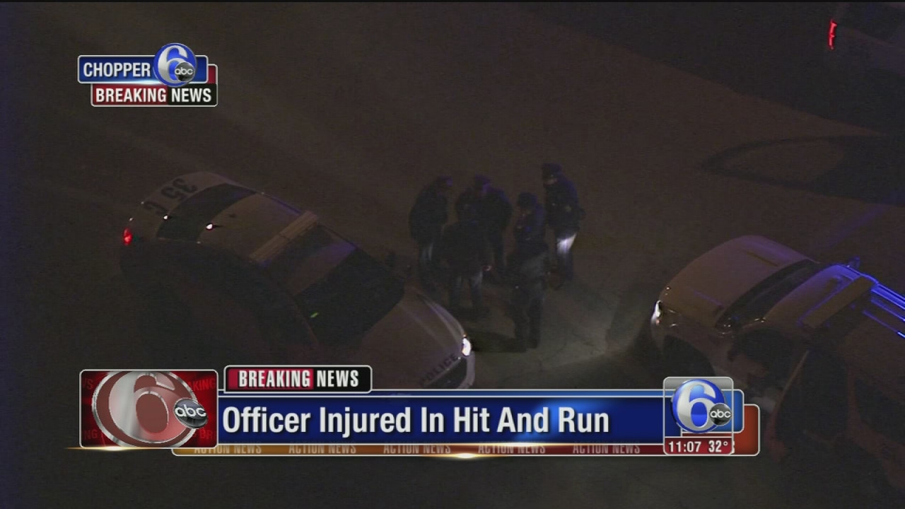 Officer injured in hit-and-run