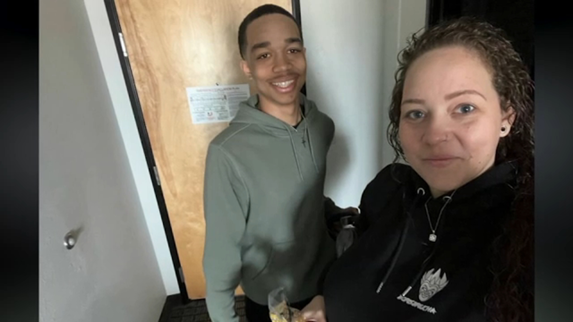 Giovanni Pelletier with his mother, Bridgette.